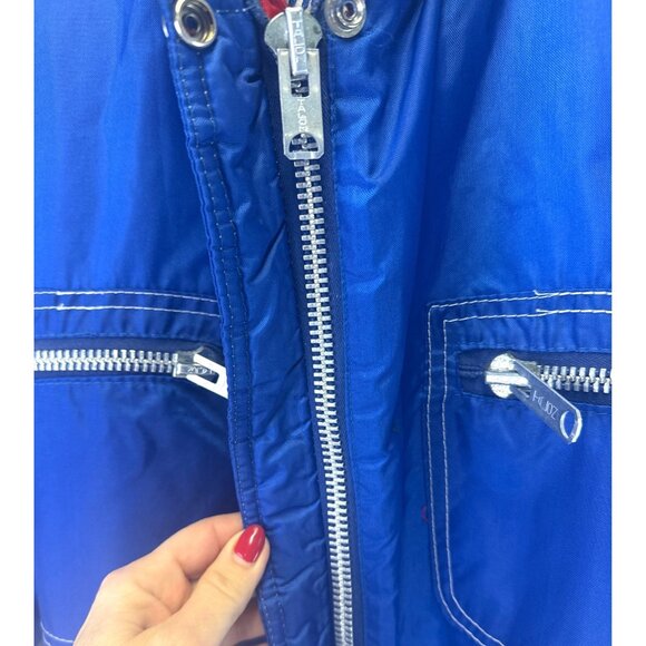 Vtg 70's Polaris Unisex One Piece Blue Snowmobile Suit Full Zipper Pocket Medium - Picture 6 of 16